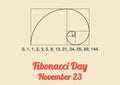 Poster for Fibonacci Day (November 23)