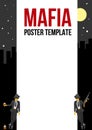 Poster of flyer template with two retro gangsters