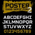 Poster font 002 Royalty Free Stock Photo