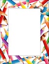 Poster Frame, Colored Pencils, Portrait, White Background Royalty Free Stock Photo