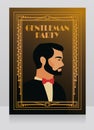 Poster for gentleman party in 20s style