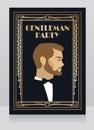 Poster for gentleman party in 20s style