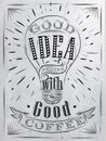 Poster good idea coffee coal