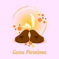 Poster of Guru Purnima with paduka.