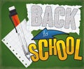 Poster with Mechanical Pencil for Back to School Season, Vector Illustration