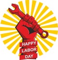 Poster happy labor day Royalty Free Stock Photo
