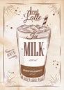 Poster iced latte kraft