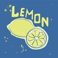 The poster with the image of a lemon