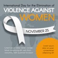 Poster for International Day for the Elimination of Violence Against Women.
