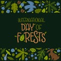 Poster with International Forests Day