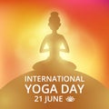 Poster invitation on yoga day 21 june