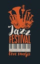 Poster for a jazz festival of live music Royalty Free Stock Photo