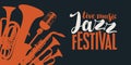 Poster for a jazz festival of live music Royalty Free Stock Photo
