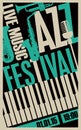 Poster for jazz festival with music instruments Royalty Free Stock Photo