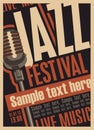 Poster for the jazz festival Royalty Free Stock Photo