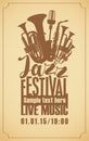 Poster for the jazz festival Royalty Free Stock Photo