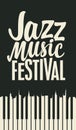 Poster for a jazz music festival with piano keys Royalty Free Stock Photo