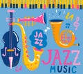 Poster for the jazz music.