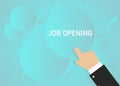 Poster Job Opening. Turquoise bubble background. Vector Royalty Free Stock Photo