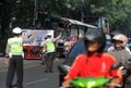 A poster of Joko Widodo-Kalla in front of a steam train Royalty Free Stock Photo