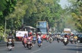 A poster of Joko Widodo-Kalla in front of a steam train Royalty Free Stock Photo