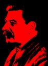 Poster of Joseph Stalin in black and red colors Royalty Free Stock Photo