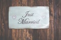 Poster Just Married Royalty Free Stock Photo