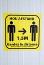 Poster: Keep your distance at the UZ, Brussels University Hospital