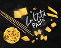 La vita pasta poster chalk