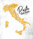 Pasta italiana map poster