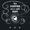 Poster lettering take coffee with you Royalty Free Stock Photo