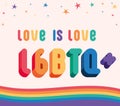 lgbtq love lettering