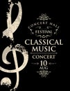 Poster for a live classical music concert treble clef