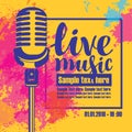 Poster for a live music concert with a microphone