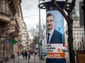 Poster of the local candidate for Fidesz KDNP, Viktor Orban party, in Budapest, Royalty Free Stock Photo