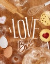 Poster love bake craft