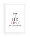 The love of a family is a greatest blessing, vector. Scandinavian minimalist art design. Wording design, lettering