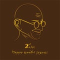 Poster of Mahatma Gandhi for Gandhi Jayanti Royalty Free Stock Photo