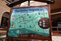 Poster with map of the city of Villa General Belgrano, CÃÂ³rdoba, Argentina. Map carved in wood. Oktoberfest venue.