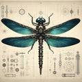 Poster of a mechanical dragonfly.