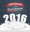 Poster Merry Christmas and Happy New Year Royalty Free Stock Photo