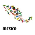 Poster Mexico map