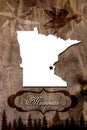 Poster Minnesota state map outline Royalty Free Stock Photo