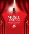 Poster for music festival with microphone