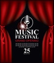 Poster for music festival with microphone