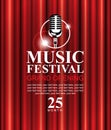 Poster for music festival with microphone