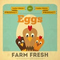 Poster for Organic Farm Food Royalty Free Stock Photo