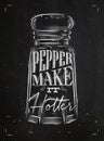 Poster pepper castor chalk