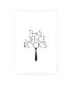 This office rocks, vector. Fun wording design, lettering. Scandinavian minimalist art design. Poster design, wall art, artwork