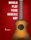 Poster Play Your Ukulele Day Royalty Free Stock Photo